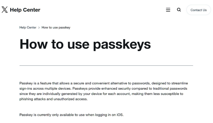 桐梓苹果维修店铺分享iOS用户如何通过通行密钥(Passkey)登录 