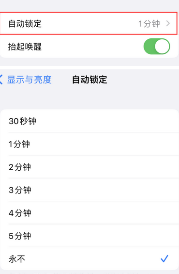 桐梓苹果换屏维修分享无法调整iPhone自动锁屏的时间怎么办